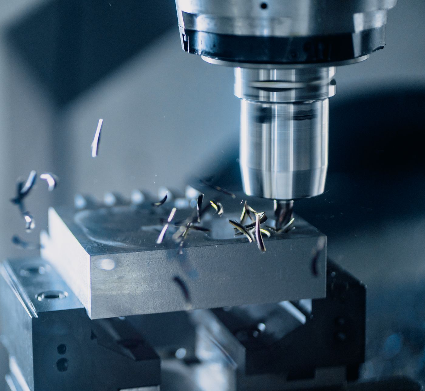 CNC milling of a precision metal part